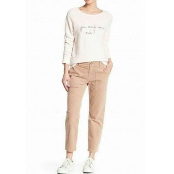 Joie Pants - SOLD Joie Textured Painter Crop Cotton Pant Blush